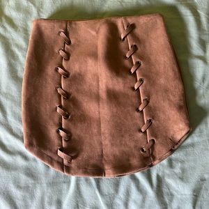 Suede skirt